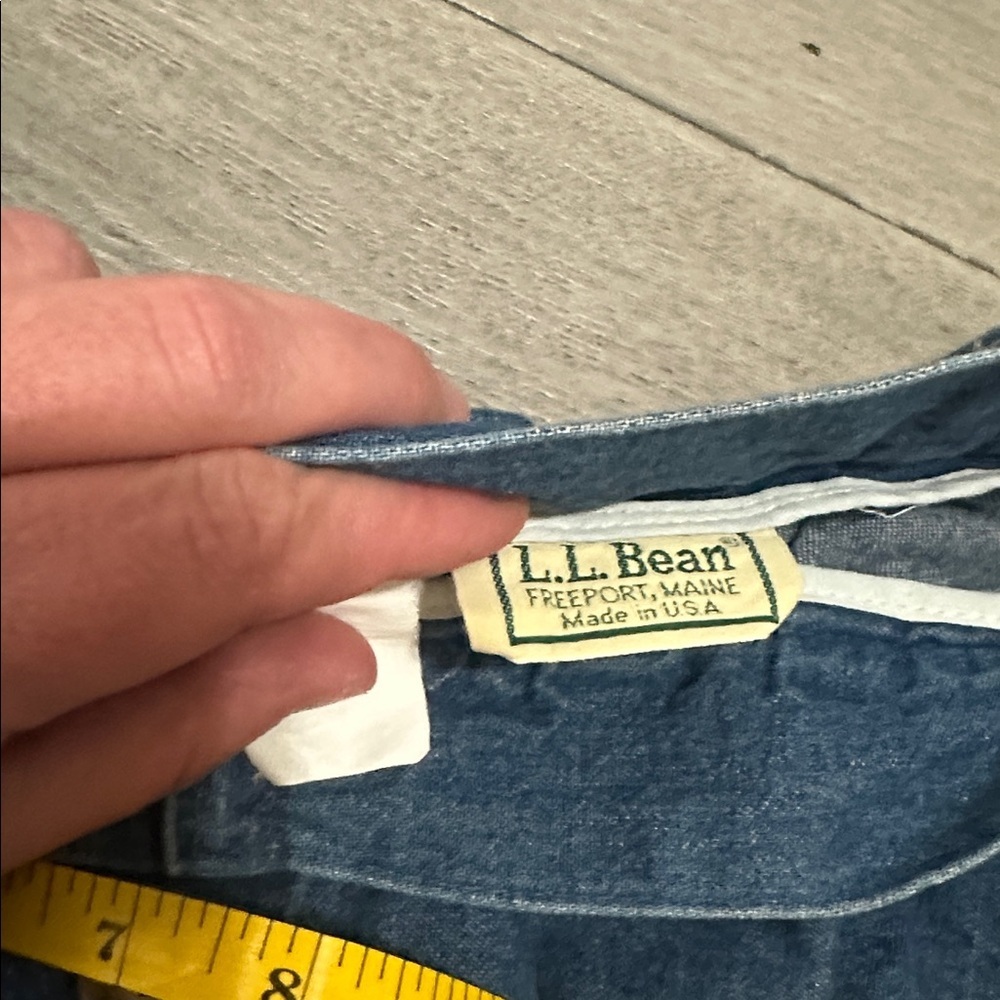 Vintage L.L. bean Classic Blue Denim Button-Front Women's Skirt - Picture 5 of 7